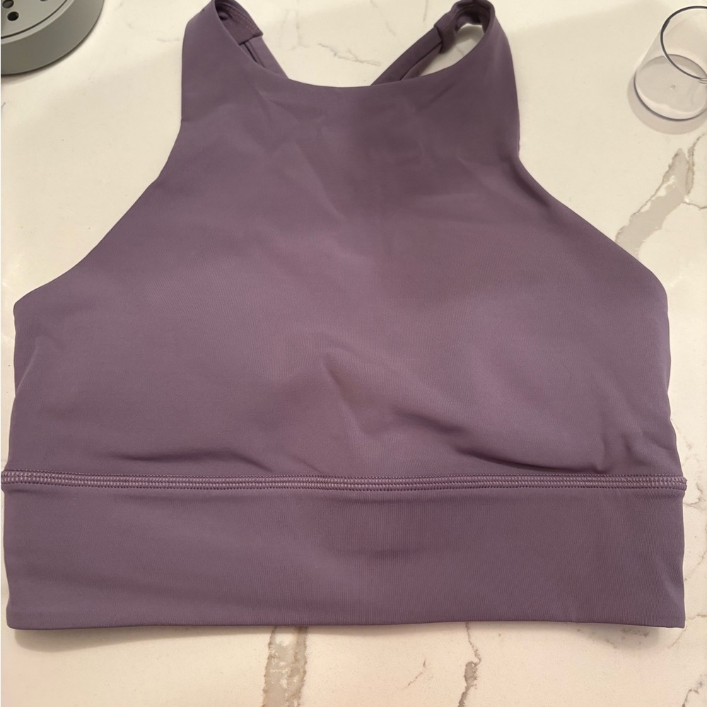 Lululemon Women's Purple High-Neck Sports Bra